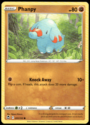 Pokémon Phanpy 091/195 - Normal Common SWSH12: Silver Tempest EN