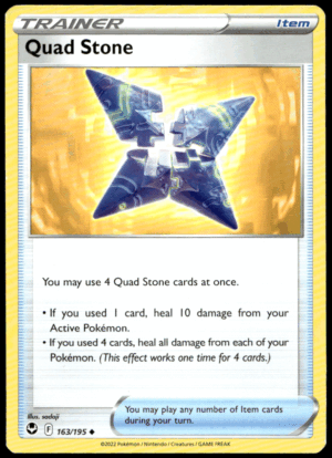 Pokémon Quad Stone 163/195 - Normal Uncommon SWSH12: Silver Tempest EN