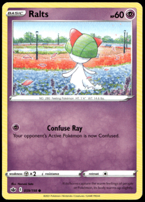 Pokémon Ralts 059/198 - Normal Common SWSH06: Chilling Reign EN