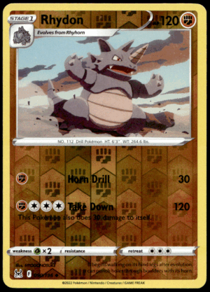 Pokémon Rhydon 090/196 - Reverse Holofoil Uncommon SWSH11: Lost Origin EN