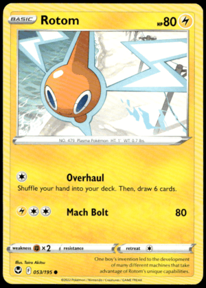 Pokémon Rotom 053/195 - Normal Common SWSH12: Silver Tempest EN