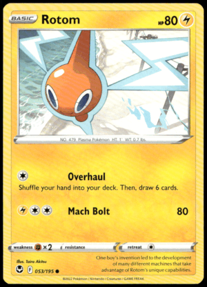 Pokémon Rotom 053/195 - Normal Common SWSH12: Silver Tempest EN