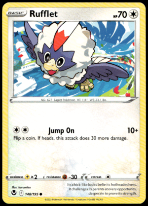 Pokémon Rufflet 148/195 - Normal Common SWSH12: Silver Tempest EN