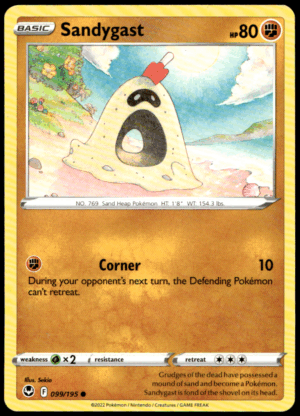 Pokémon Sandygast 099/195 - Normal Common SWSH12: Silver Tempest EN