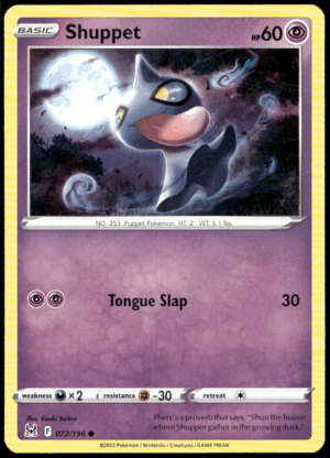 Pokémon Shuppet 072/196 - Normal Common SWSH11: Lost Origin EN