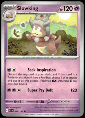 Pokémon Slowking 058/142 - Normal Uncommon SV07: Stellar Crown EN