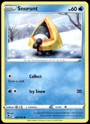 Pokémon Snorunt 041/195 - Normal Common SWSH12: Silver Tempest EN