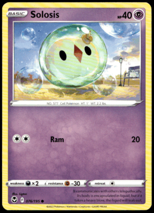 Pokémon Solosis 076/195 - Normal Common SWSH12: Silver Tempest EN
