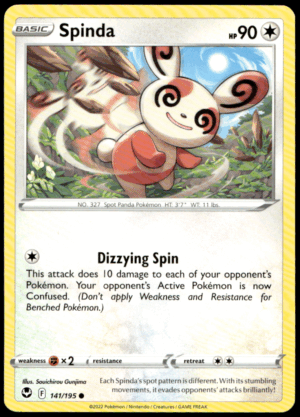 Pokémon Spinda 141/195 - Normal Common SWSH12: Silver Tempest EN