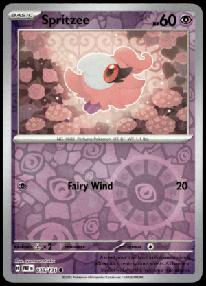 Pokémon Spritzee 038/131 - Reverse Holofoil Common SV: Prismatic Evolutions EN