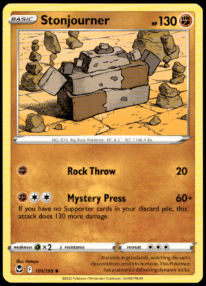 Pokémon Stonjourner 101/195 - Normal Uncommon SWSH12: Silver Tempest EN