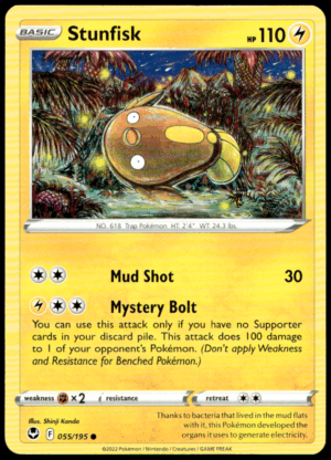 Pokémon Stunfisk 055/195 - Normal Common SWSH12: Silver Tempest EN