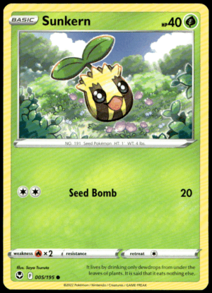 Pokémon Sunkern 005/195 - Normal Common SWSH12: Silver Tempest EN