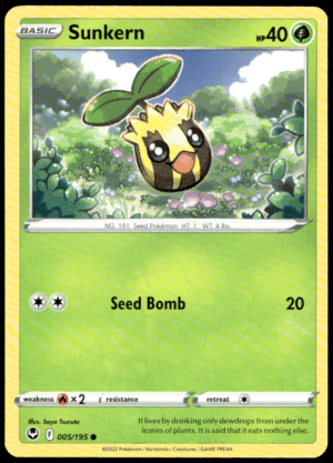 Pokémon Sunkern 005/195 - Normal Common SWSH12: Silver Tempest EN