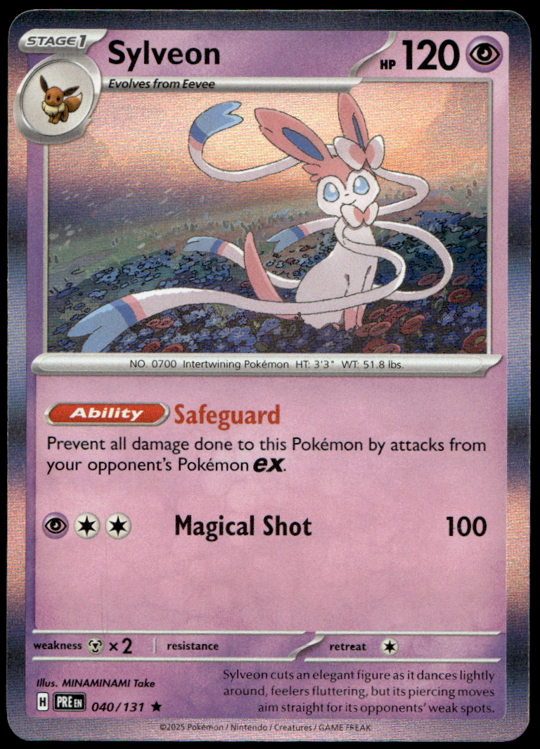 Pokémon Sylveon 040/131 - Holofoil Rare SV: Prismatic Evolutions EN