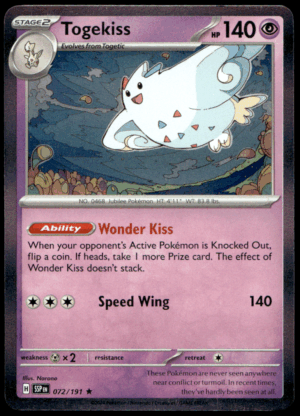 Pokémon Togekiss 072/191 - Holofoil Rare SV08: Surging Sparks EN