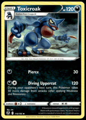 Pokémon Toxicroak 110/195 - Normal Uncommon SWSH12: Silver Tempest EN