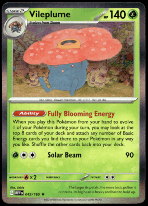 Pokémon Vileplume 045/165 - Holofoil Rare SV: Scarlet & Violet 151 EN