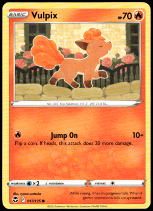 Pokémon Vulpix 017/195 - Normal Common SWSH12: Silver Tempest EN
