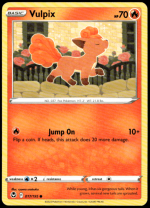 Pokémon Vulpix 017/195 - Normal Common SWSH12: Silver Tempest EN