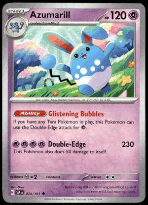 Pokémon Azumarill 074/191 - Normal Uncommon SV08: Surging Sparks EN