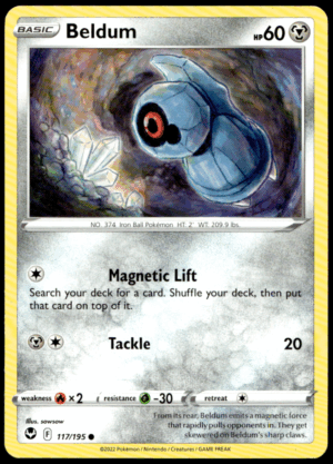 Pokémon Beldum 117/195 - Normal Common SWSH12: Silver Tempest EN