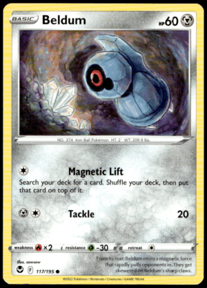 Pokémon Beldum 117/195 - Normal Common SWSH12: Silver Tempest EN