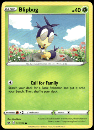 Pokémon Blipbug 017/202 - Normal Common SWSH01: Sword & Shield Base Set EN
