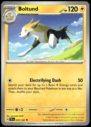 Pokémon Boltund 059/162 - Normal Uncommon SV05: Temporal Forces EN