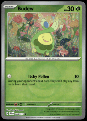 Pokémon Budew 004/131 - Reverse Holofoil Common SV: Prismatic Evolutions EN