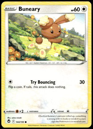 Pokémon Buneary 144/195 - Normal Common SWSH12: Silver Tempest EN