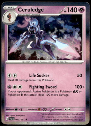 Pokémon Ceruledge 098/193 - Holofoil Rare SV02: Paldea Evolved EN