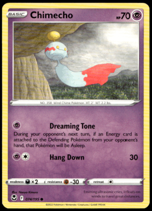 Pokémon Chimecho 074/195 - Normal Common SWSH12: Silver Tempest EN