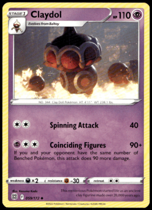 Pokémon Claydol 059/172 - Normal Uncommon SWSH09: Brilliant Stars EN