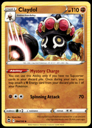 Pokémon Claydol 094/195 - Normal Uncommon SWSH12: Silver Tempest EN