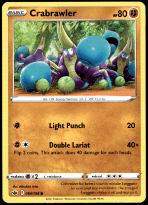 Pokémon Crabrawler 084/198 - Normal Common SWSH06: Chilling Reign EN