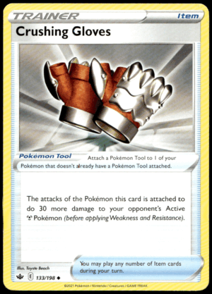 Pokémon Crushing Gloves 133/198 - Normal Uncommon SWSH06: Chilling Reign EN