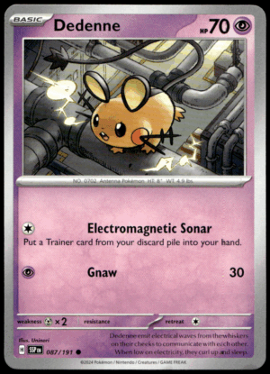 Pokémon Dedenne 087/191 - Normal Common SV08: Surging Sparks EN