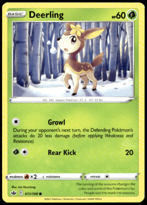 Pokémon Deerling 011/198 - Normal Common SWSH06: Chilling Reign EN
