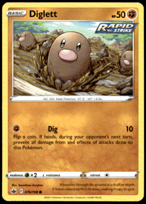 Pokémon Diglett 076/198 - Normal Common SWSH06: Chilling Reign EN