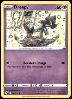 Pokémon Dreepy 087/195 - Normal Common SWSH12: Silver Tempest EN