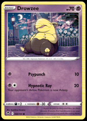 Pokémon Drowzee 060/195 - Normal Common SWSH12: Silver Tempest EN