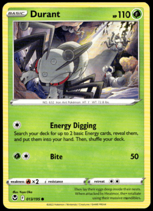 Pokémon Durant 013/195 - Normal Common SWSH12: Silver Tempest EN