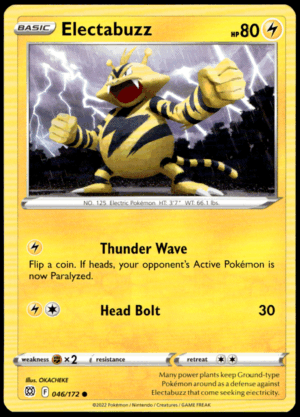 Pokémon Electabuzz 046/172 - Normal Common SWSH09: Brilliant Stars EN
