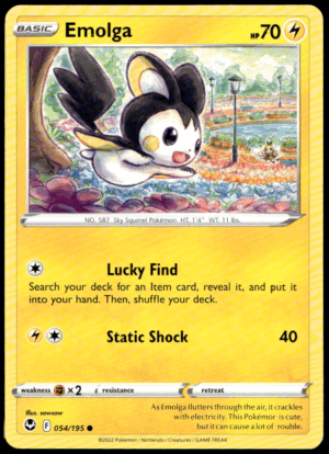 Pokémon Emolga 054/195 - Normal Common SWSH12: Silver Tempest EN