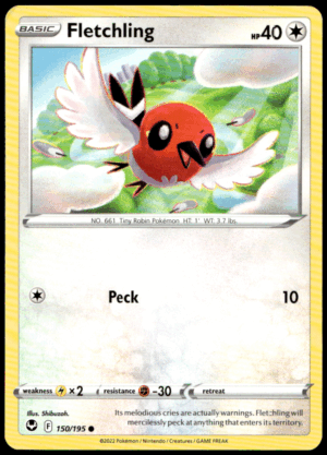 Pokémon Fletchling 150/195 - Normal Common SWSH12: Silver Tempest EN