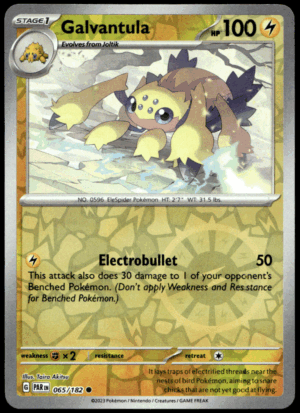 Pokémon Galvantula 065/182 - Reverse Holofoil Common SV04: Paradox Rift EN