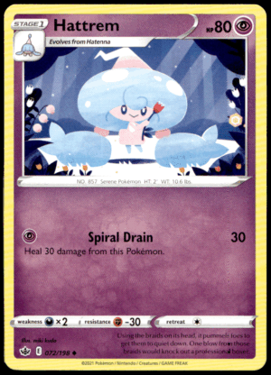 Pokémon Hattrem 072/198 - Normal Uncommon SWSH06: Chilling Reign EN