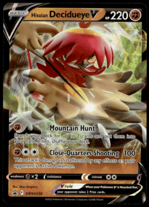 Pokémon Hisuian Decidueye V SWSH238 - Holofoil Rare SWSH: Sword & Shield Promo Cards EN