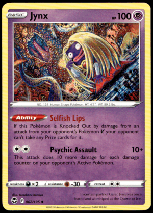 Pokémon Jynx 062/195 - Normal Uncommon SWSH12: Silver Tempest EN